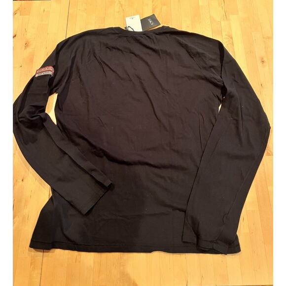 VTG CNC Angels LS Size 2XL Black White Embroidered Eagle & Patches 100% Cotton - Picture 2 of 10